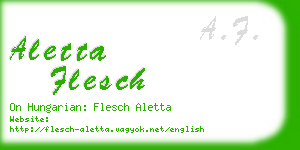 aletta flesch business card